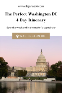 Washington DC 4 Day Itinerary Pinterest