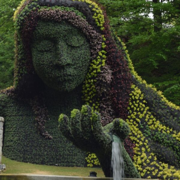 image of large botanical sculpture at Atlanta Botanical Garden