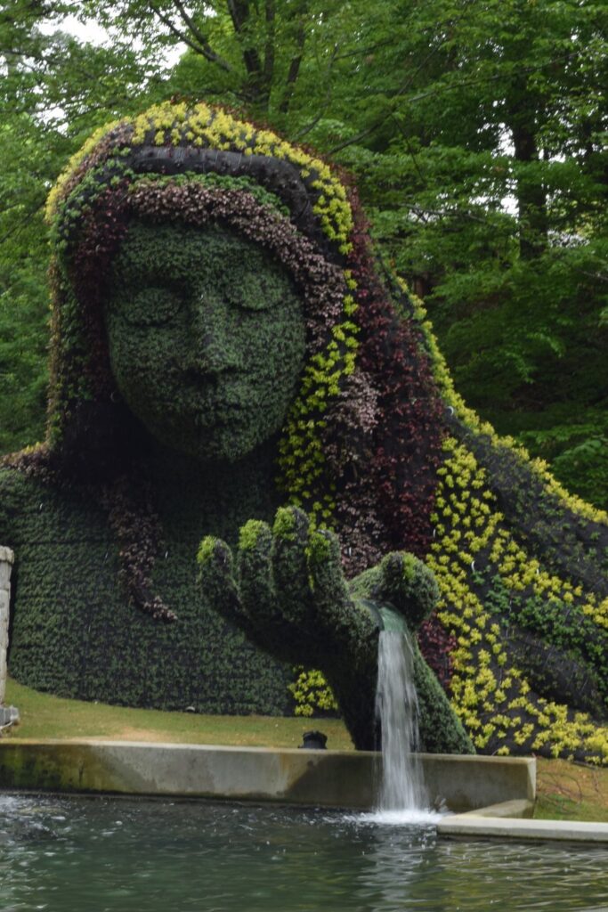 image of large botanical sculpture at Atlanta Botanical Garden