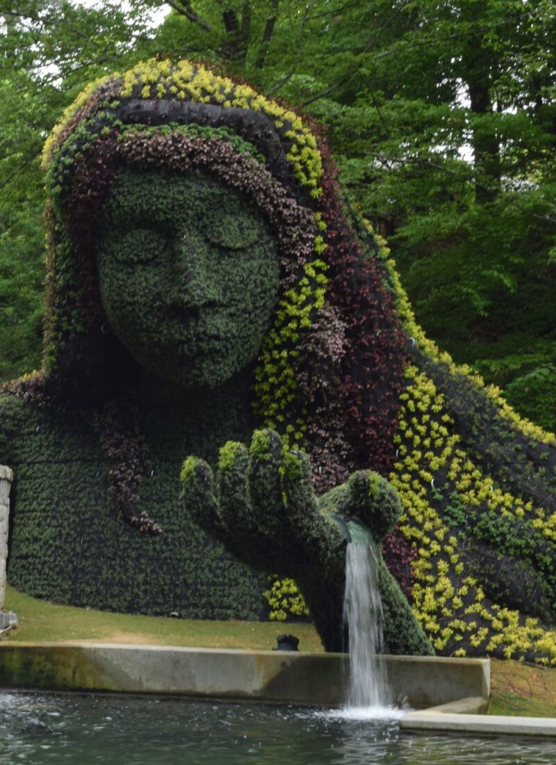 image of large botanical sculpture at Atlanta Botanical Garden