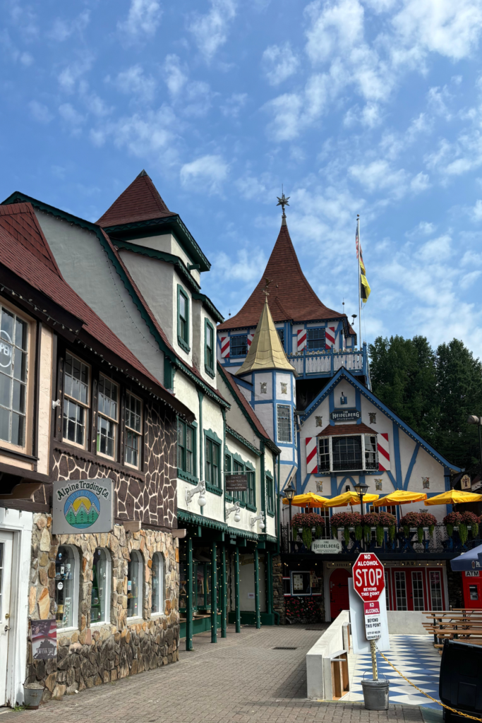 Image of Bavarian-themed buildings in downtown Helen Georgia