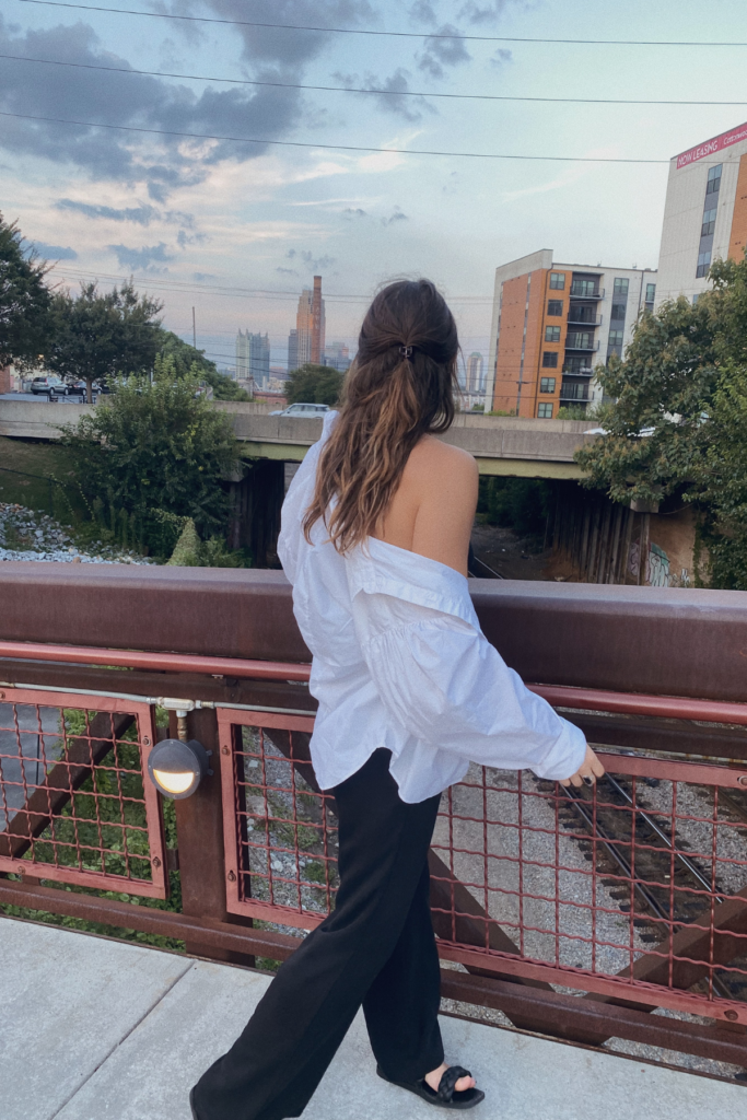 Image of woman walking along the Beltline during a visit to Atlanta Georgia