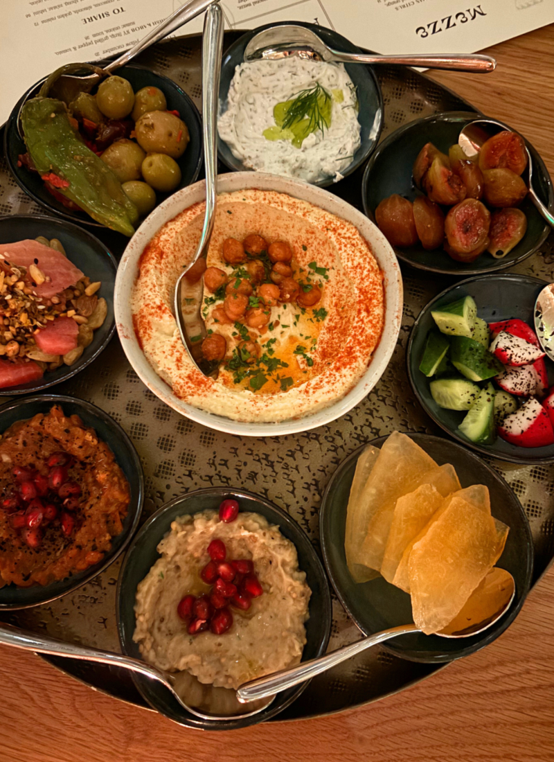 image of Mezze Platter at Elektra inside Forth hotel, one of the best restaurants near beltline atlanta in old fourth ward