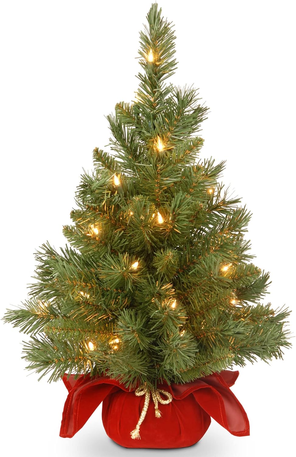 National Tree Company Pre-lit Artificial Mini Christmas Tree 2ft