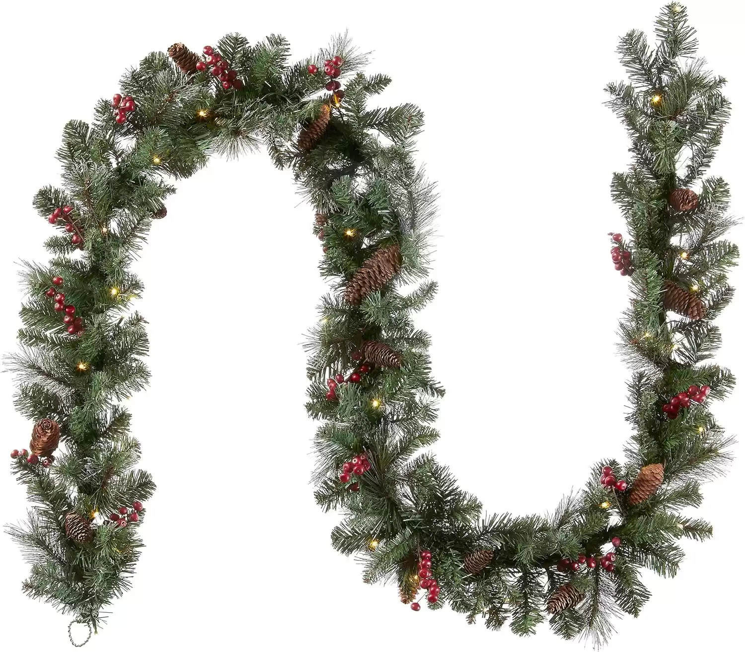 Pre-Lit Artificial Christmas Garland 9ft