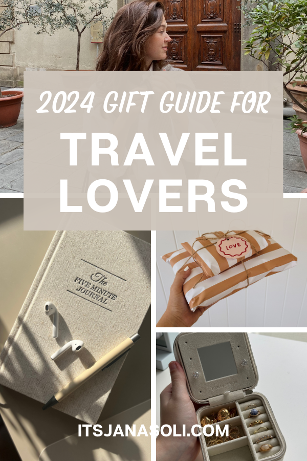 Collage of gift images for travel lovers.