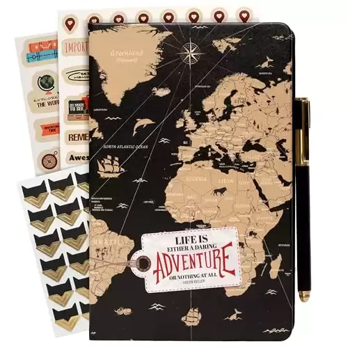 3-in-1 Prazoli Adventure Book, Travel Journal & Bucket List Scrapbook