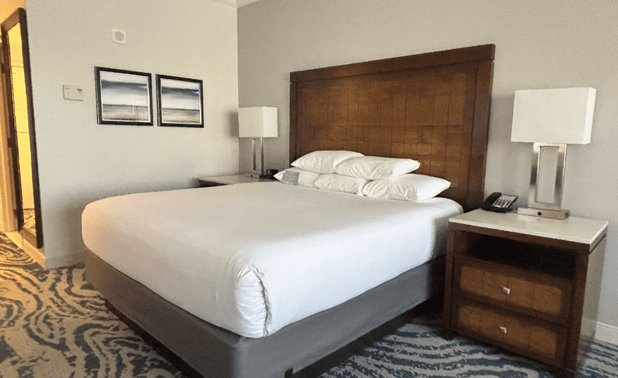 Hyatt Regency Orlando king bedroom.