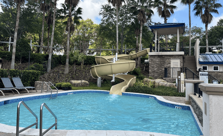 Hyatt Regency Orlando pool slide.